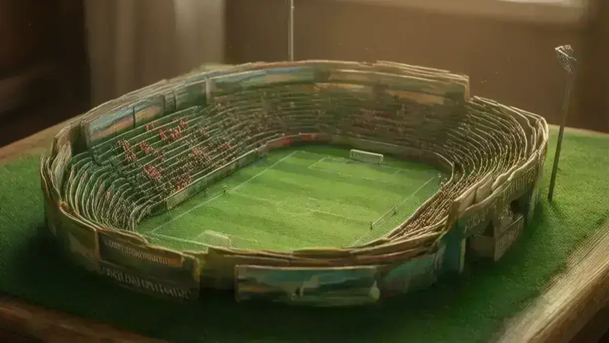 Subbuteo stadium: the corner is the piece that matters