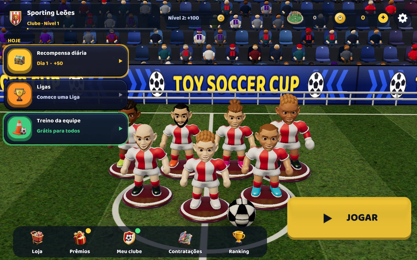Captura do jogo atual — Futebol de mesa. Seu Clube. Seu toque.