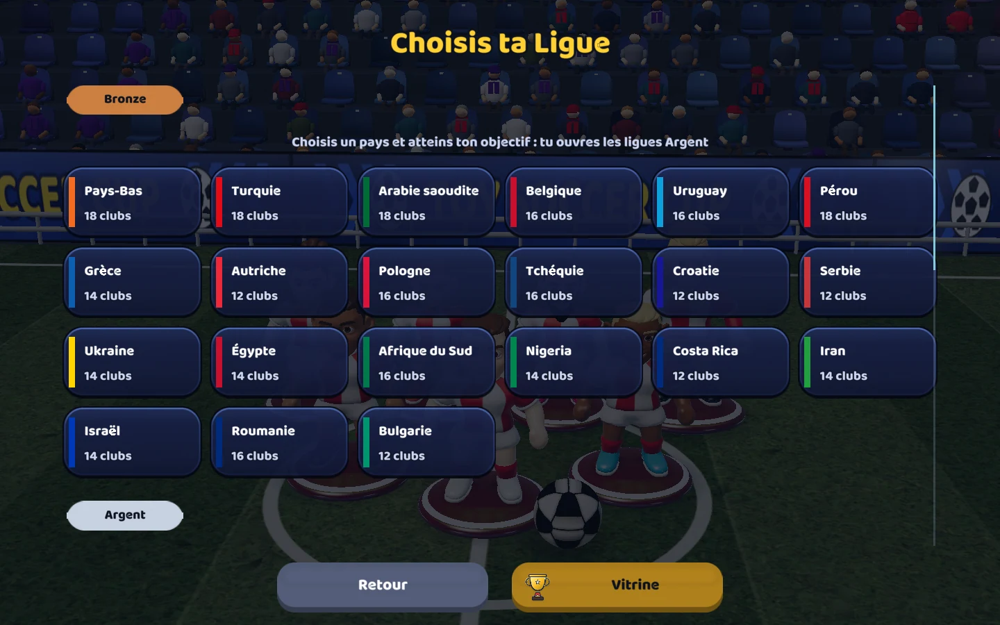 Capture du jeu actuel — Championnat : construis ta saison