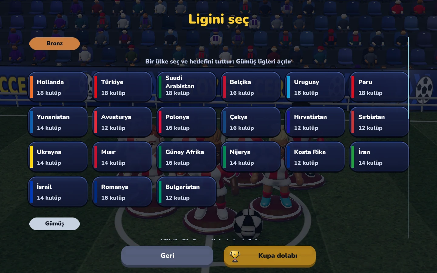 Güncel oyunun ekran görüntüsü — Lig: bir sezon kur