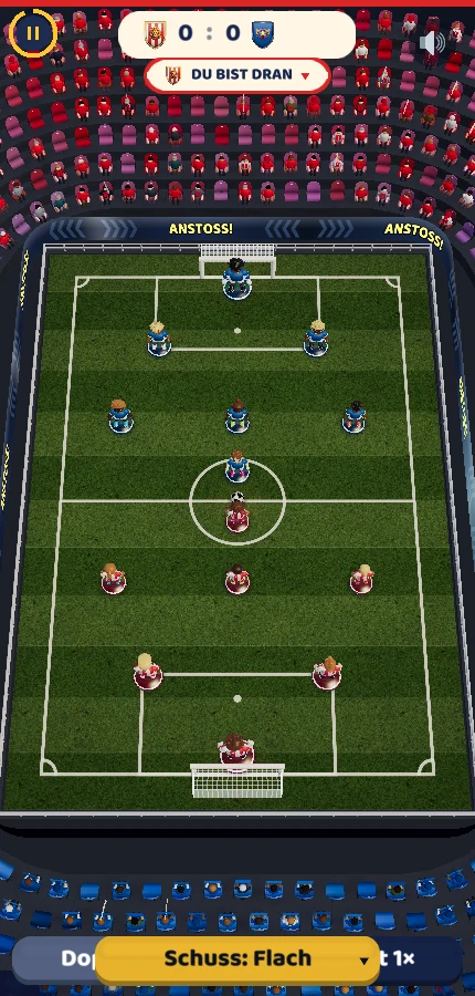 Screenshot des aktuellen Spiels — Dein Club für die Hosentasche