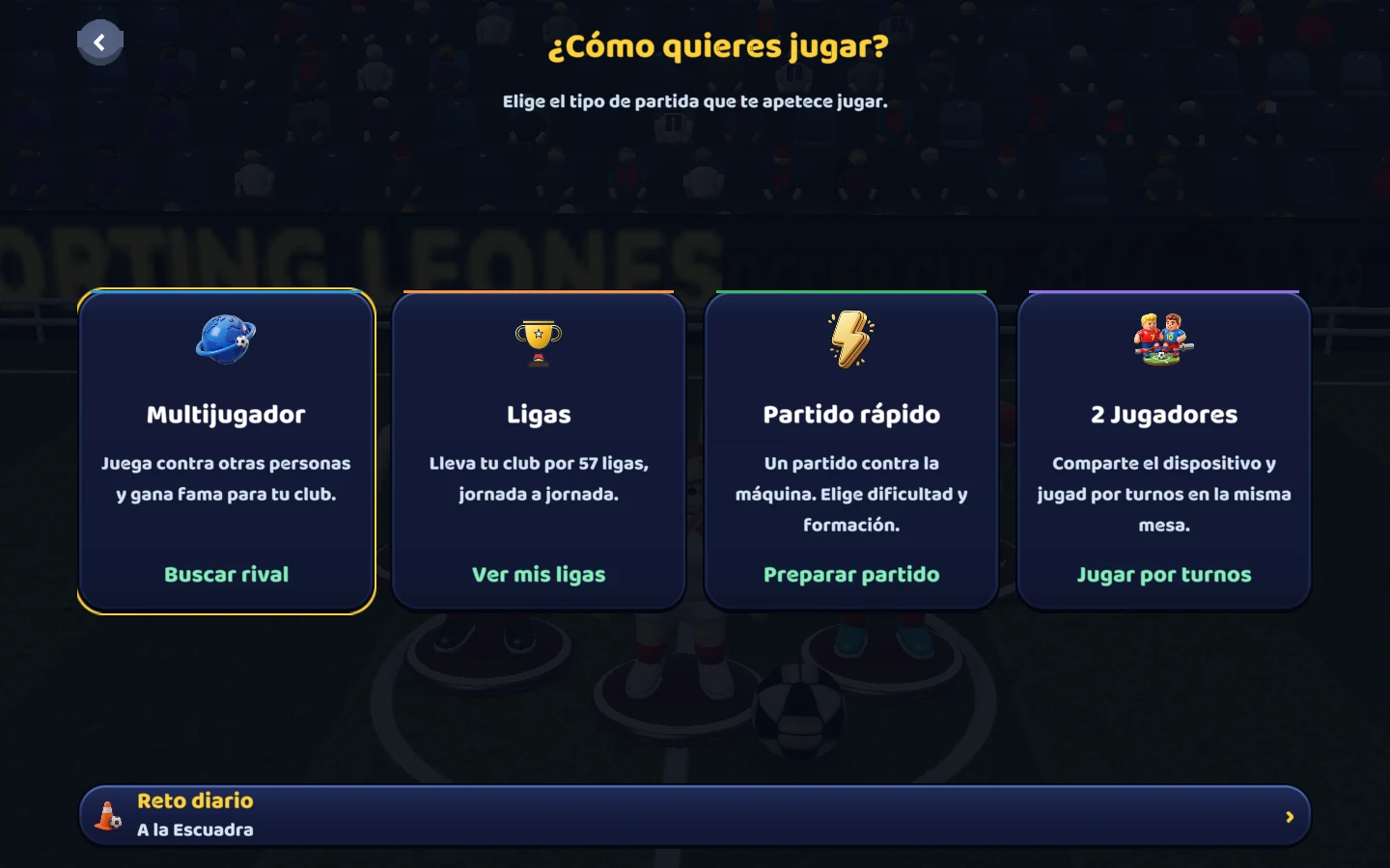 Captura del juego actual — Siempre otra forma de jugar