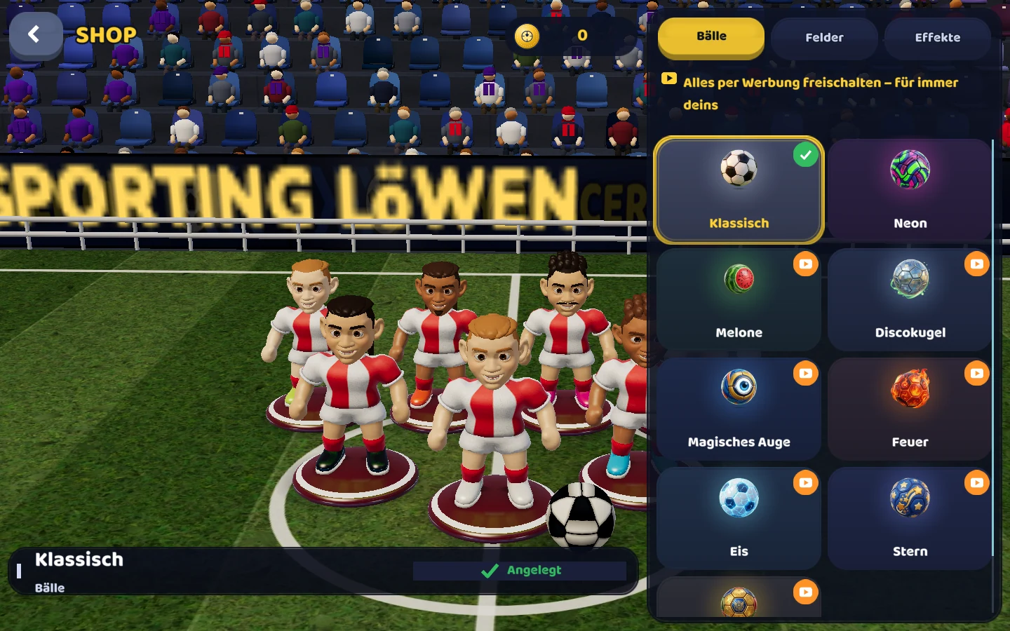 Screenshot des aktuellen Spiels — Mach dein Team erkennbar