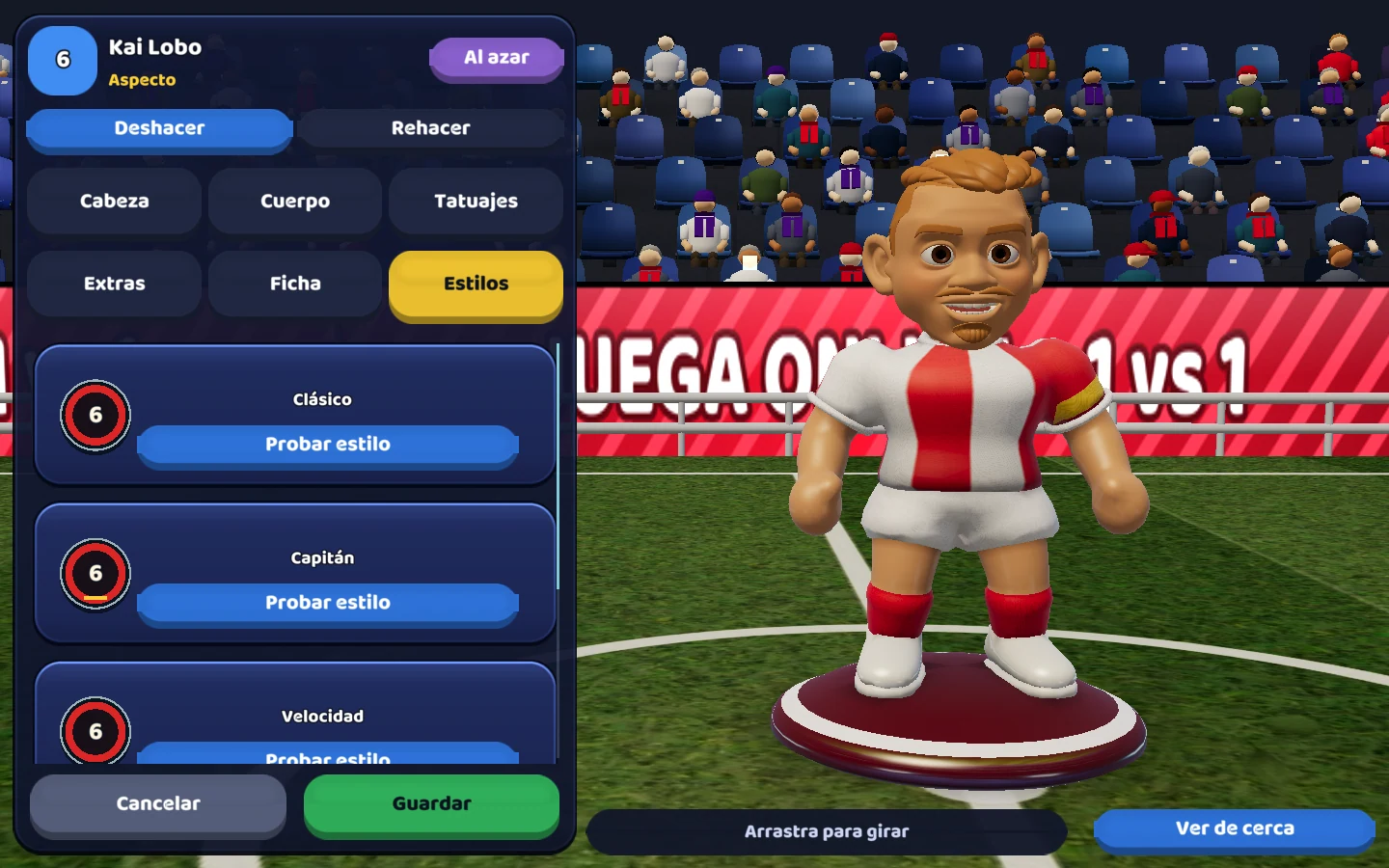 Captura del juego actual — Fichajes y personalidad